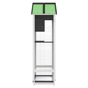 vidaXL Aviary Grey 91.5x53x170 cm Solid Pine Wood
