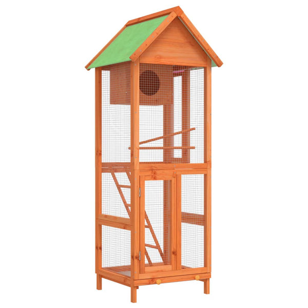 vidaXL Aviary Brown 60x58.5x160 cm Solid Pine Wood