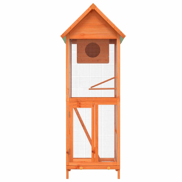 vidaXL Aviary Brown 60x58.5x160 cm Solid Pine Wood
