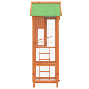 vidaXL Aviary Brown 60x58.5x160 cm Solid Pine Wood