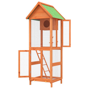 vidaXL Aviary Brown 60x58.5x160 cm Solid Pine Wood