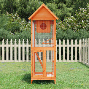 vidaXL Aviary Brown 60x58.5x160 cm Solid Pine Wood
