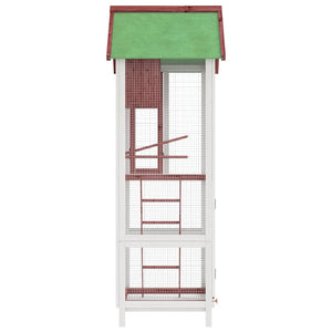 vidaXL Aviary Mocha 60x58.5x160 cm Solid Pine Wood