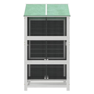vidaXL Aviary Gray 97x81x152 cm Solid Pine Wood