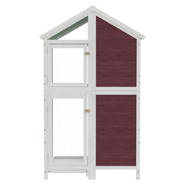 vidaXL Aviary Mocha 97x81x152 cm Solid Pine Wood