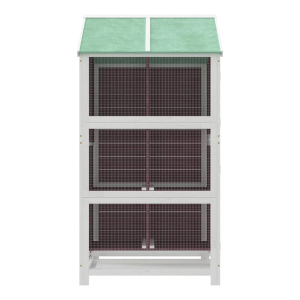 vidaXL Aviary Mocha 97x81x152 cm Solid Pine Wood