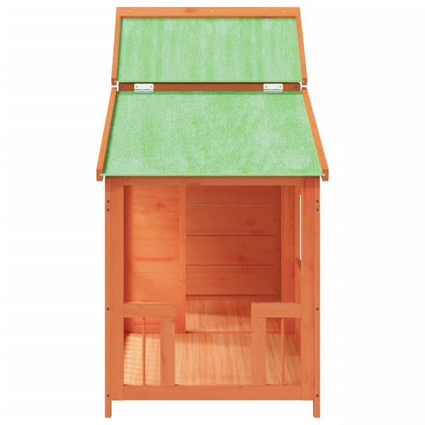 vidaXL Dog Kennel Brown 143x60.5x109 cm Solid Pine Wood