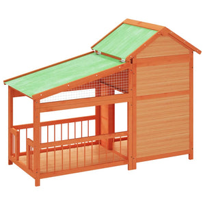 vidaXL Dog Kennel Brown 143x60.5x109 cm Solid Pine Wood