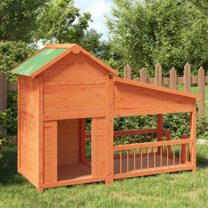 vidaXL Dog Kennel Brown 143x60.5x109 cm Solid Pine Wood