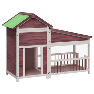 vidaXL Dog Kennel Mocha 143x60.5x109 cm Solid Pine Wood