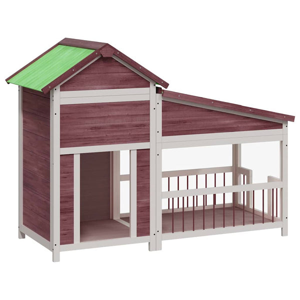 vidaXL Dog Kennel Mocha 143x60.5x109 cm Solid Pine Wood