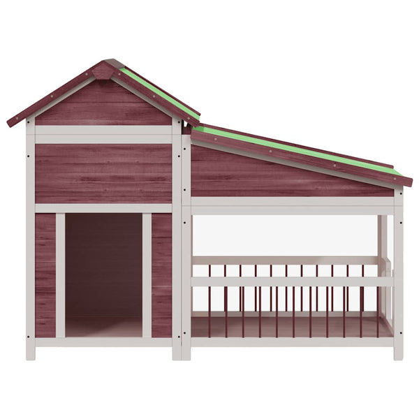 vidaXL Dog Kennel Mocha 143x60.5x109 cm Solid Pine Wood