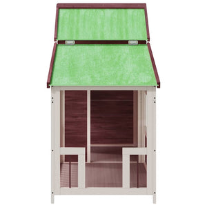 vidaXL Dog Kennel Mocha 143x60.5x109 cm Solid Pine Wood
