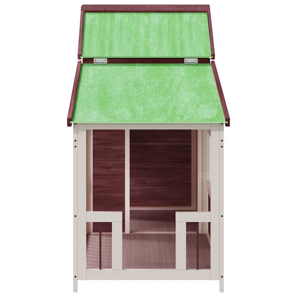 vidaXL Dog Kennel Mocha 143x60.5x109 cm Solid Pine Wood