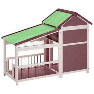 vidaXL Dog Kennel Mocha 143x60.5x109 cm Solid Pine Wood