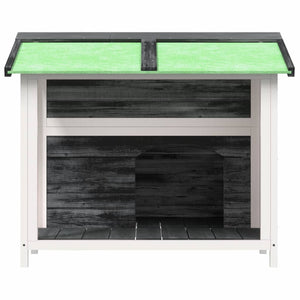 vidaXL Dog Kennel Grey 96x87x80.5 cm Solid Pinewood