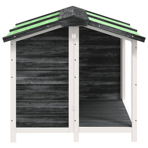vidaXL Dog Kennel Grey 96x87x80.5 cm Solid Pinewood