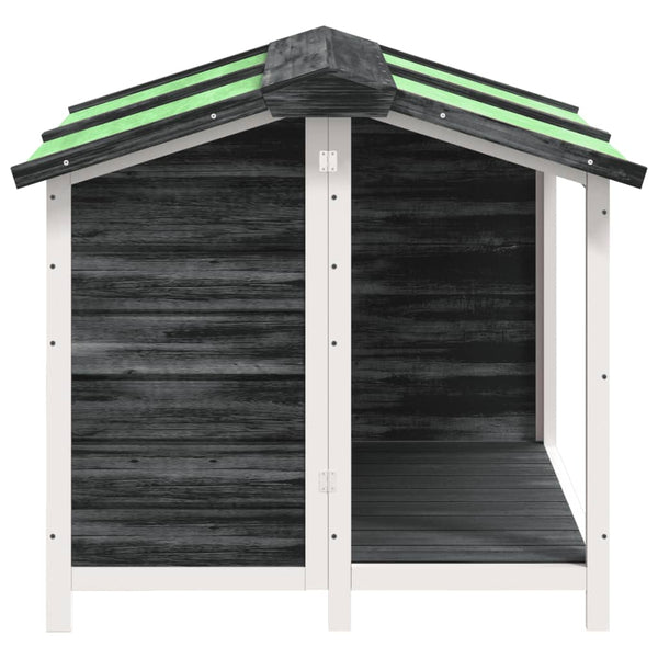vidaXL Dog Kennel Grey 96x87x80.5 cm Solid Pinewood
