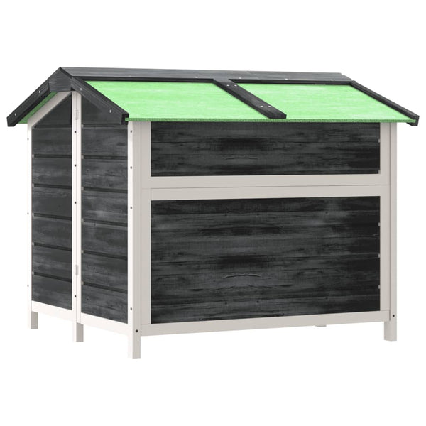 vidaXL Dog Kennel Grey 96x87x80.5 cm Solid Pinewood