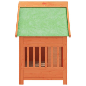 vidaXL Dog Kennel Brown 96x60.5x87 cm Solid Pinewood
