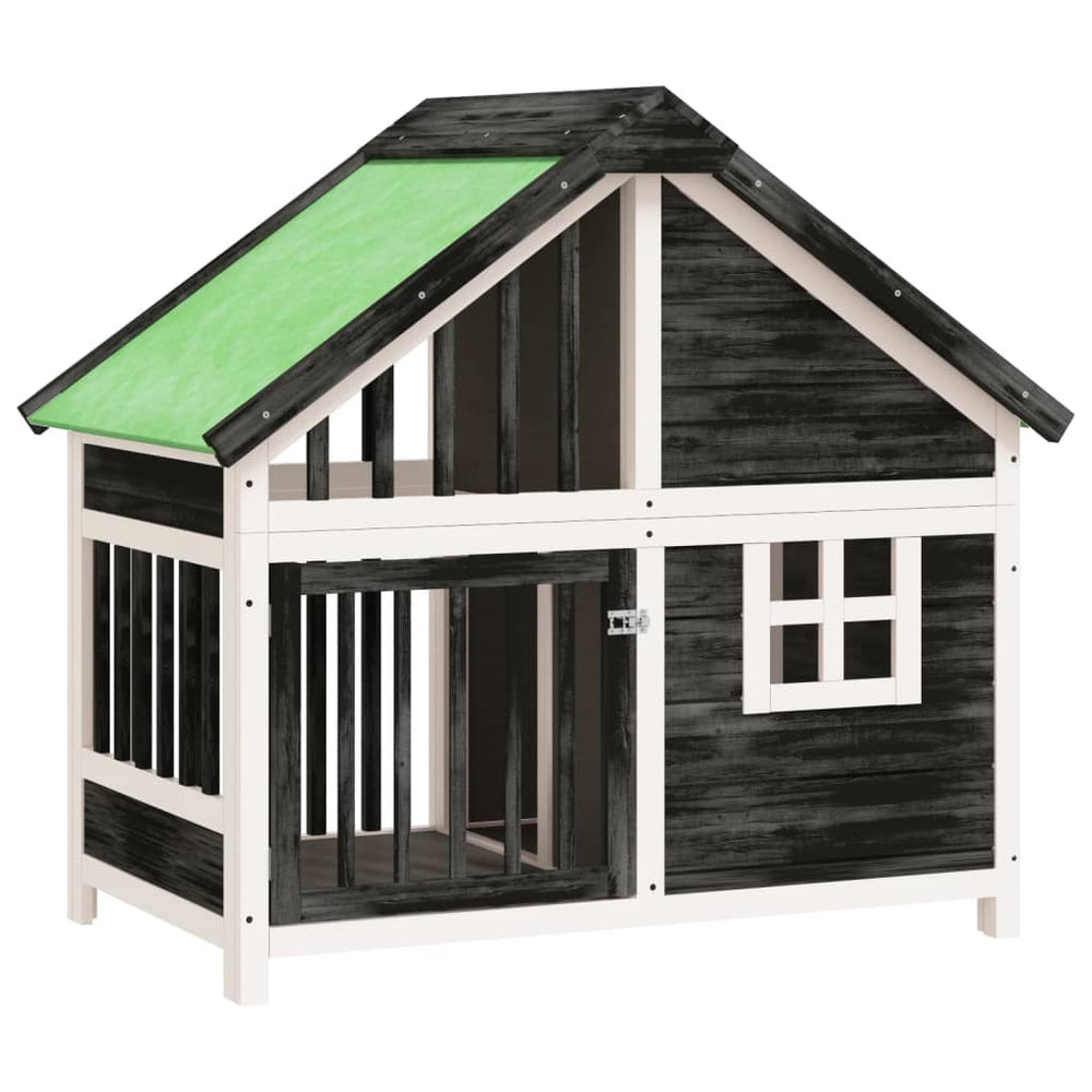 vidaXL Dog Kennel Grey 96x60.5x87 cm Solid Pine Wood