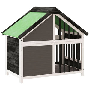 vidaXL Dog Kennel Grey 96x60.5x87 cm Solid Pine Wood