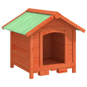 vidaXL Dog Kennel Brown 65x65x61.5 cm Solid Pine Wood
