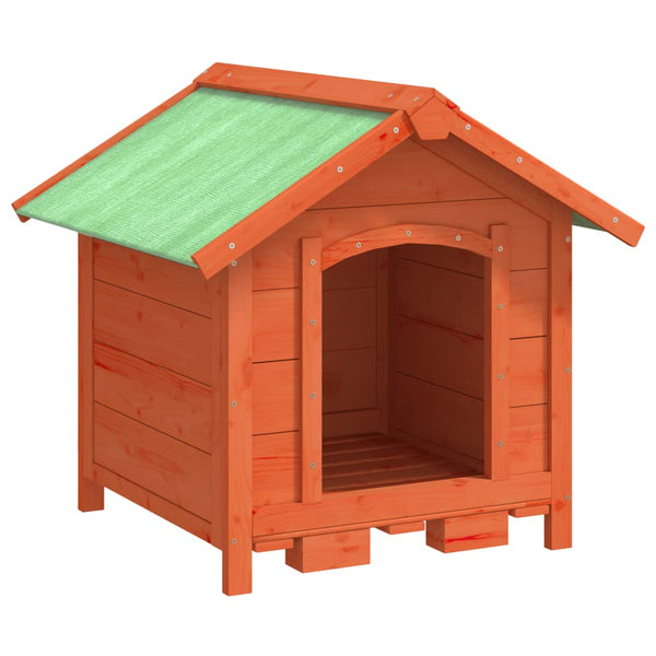 vidaXL Dog Kennel Brown 65x65x61.5 cm Solid Pine Wood