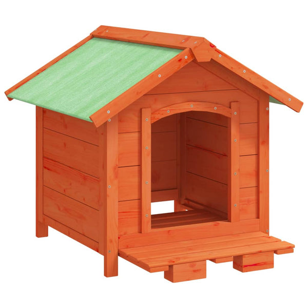 vidaXL Dog Kennel Brown 65x65x61.5 cm Solid Pine Wood