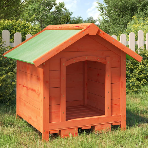 vidaXL Dog Kennel Brown 65x65x61.5 cm Solid Pine Wood