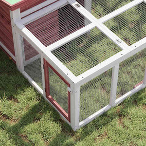 vidaXL Rabbit Hutch Mocha 144x123x67.5 cm Solid Pine Wood