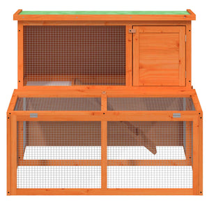 vidaXL Rabbit Hutch Brown 102x90x84.5 cm Solid Pine Wood