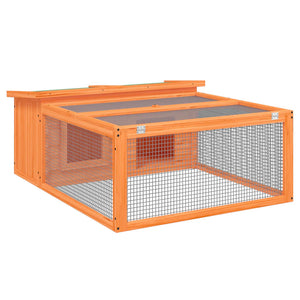 vidaXL Rabbit Hutch Brown 117.5x97x47.5 cm Solid Pine Wood