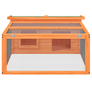 vidaXL Rabbit Hutch Brown 117.5x97x47.5 cm Solid Pine Wood