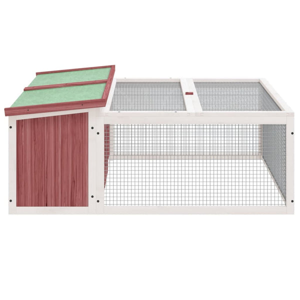 vidaXL Rabbit Hutch Mocha 117.5x97x47.5 cm Solid Pine Wood