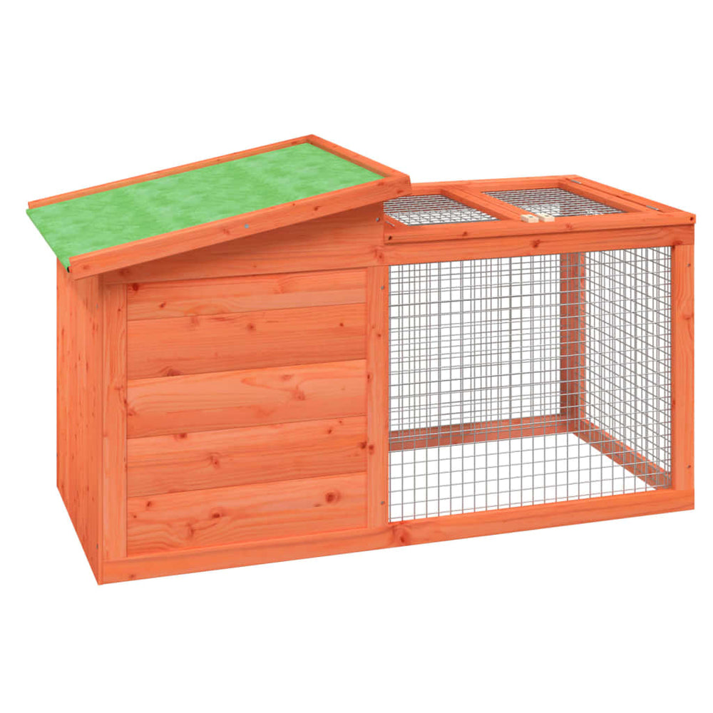 vidaXL Rabbit Hutch Brown 100.5x54x55 cm Solid Pine Wood