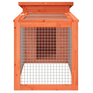 vidaXL Rabbit Hutch Brown 100.5x54x55 cm Solid Pine Wood
