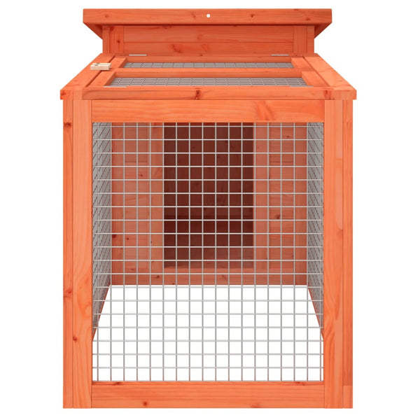 vidaXL Rabbit Hutch Brown 100.5x54x55 cm Solid Pine Wood