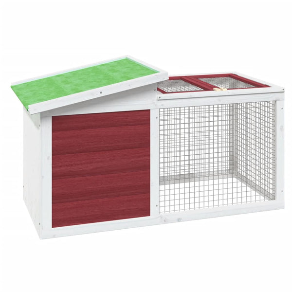 vidaXL Rabbit Hutch Mocha 100.5x54x55 cm Solid Pine Wood