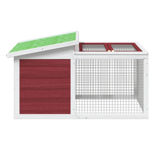 vidaXL Rabbit Hutch Mocha 100.5x54x55 cm Solid Pine Wood