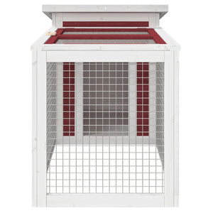vidaXL Rabbit Hutch Mocha 100.5x54x55 cm Solid Pine Wood