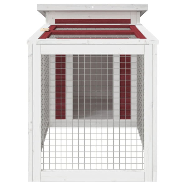 vidaXL Rabbit Hutch Mocha 100.5x54x55 cm Solid Pine Wood