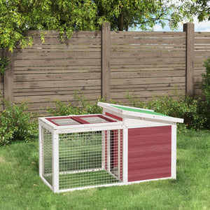 vidaXL Rabbit Hutch Mocha 100.5x54x55 cm Solid Pine Wood