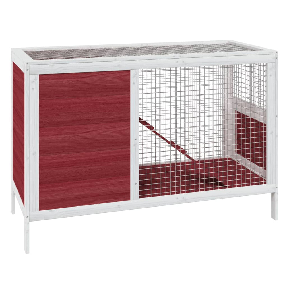 vidaXL Rabbit Hutch Mokka 103x44x69.5 cm Solid Pine Wood
