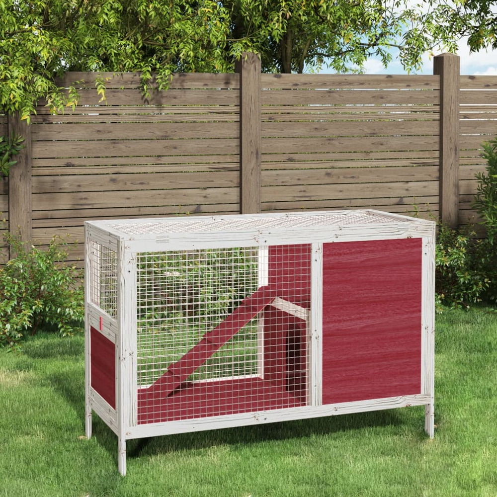 vidaXL Rabbit Hutch Mokka 103x44x69.5 cm Solid Pine Wood