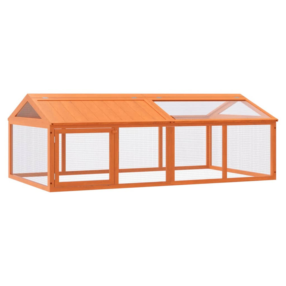 vidaXL Outdoor Run Brown 200x112.5x74 cm Solid Pine Wood
