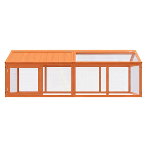 vidaXL Outdoor Run Brown 200x112.5x74 cm Solid Pine Wood