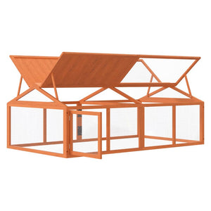 vidaXL Outdoor Run Brown 200x112.5x74 cm Solid Pine Wood