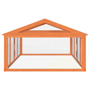 vidaXL Outdoor Run Brown 200x112.5x74 cm Solid Pine Wood