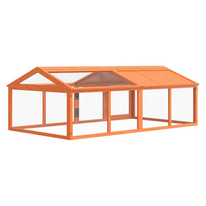 vidaXL Outdoor Run Brown 200x112.5x74 cm Solid Pine Wood